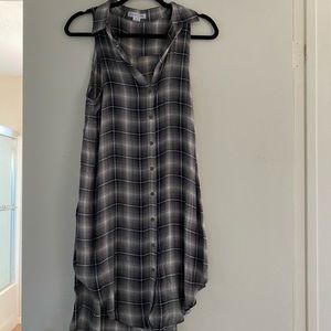 High to Low Plaid Dress